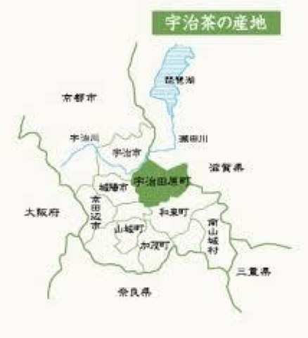 図：宇治茶の産地